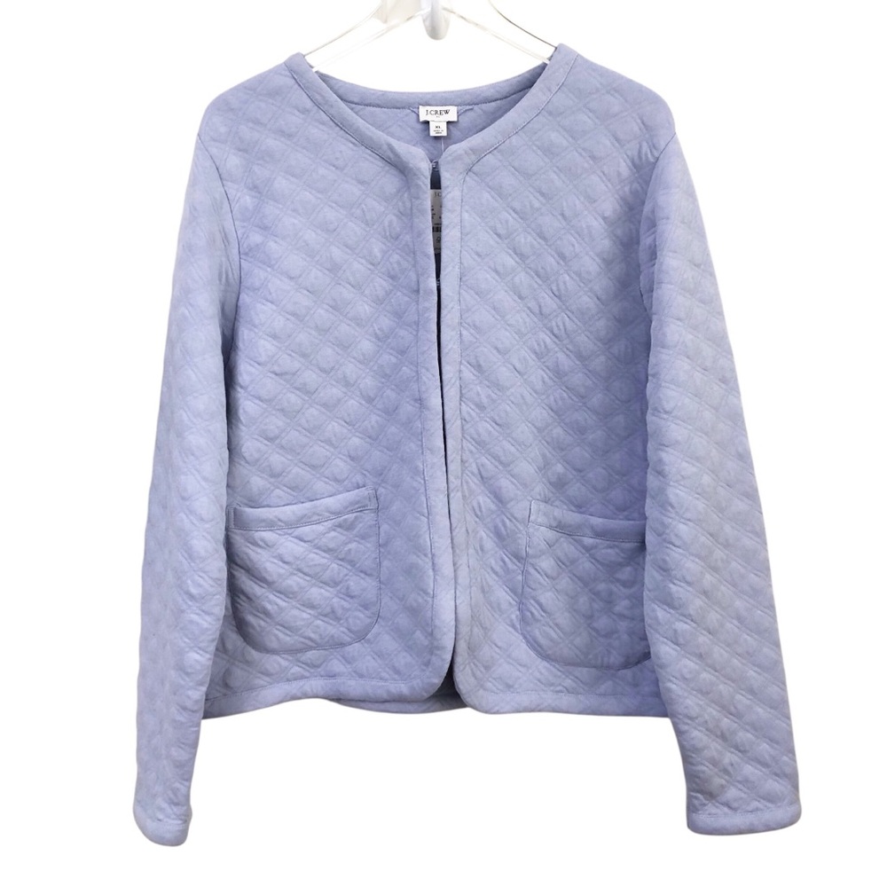 J. Crew Factory | NWT Periwinkle Blue Diamond Quilted Boxy Jacket XL